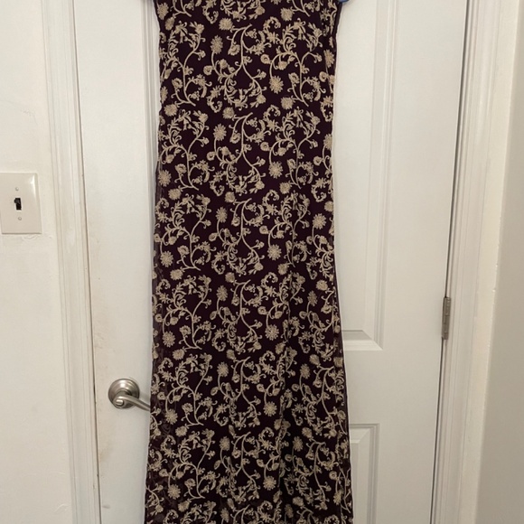 Purple Anarkali Indian Pakistani Clothes - Picture 4 of 7